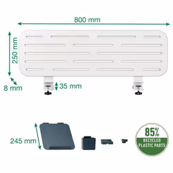 Leitz 65490000 vassoio da scrivania MDF, Plastica riciclata, Gomma Bianco - Vista aggiuntiva 5