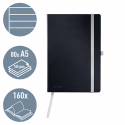 Leitz 44871094 quaderno per scrivere A5 80 fogli Nero - Vista aggiuntiva 2