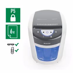 Leitz IQ OptiMax Home Office 225 distruggi documenti Taglio a frammenti 58 dB Grigio, Bianco - Vista aggiuntiva 5