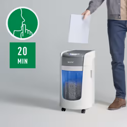 Leitz IQ OptiMax Home Office 225 distruggi documenti Taglio a frammenti 58 dB Grigio, Bianco - Vista aggiuntiva 6