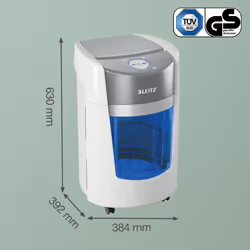 Leitz IQ OptiMax Small Office 350 distruggi documenti Taglio a frammenti 58 dB 22,3 cm Grigio, Bianco - Vista aggiuntiva 7