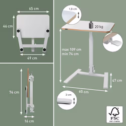 Leitz 65880001 scrivania per computer Bianco - Vista aggiuntiva 8