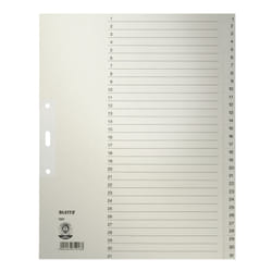 Leitz 12310085 intercalare Indice a linguetta numerico Carta Grigio