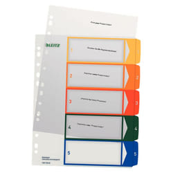 Esselte 12910000 intercalare Indice a linguetta numerico Polipropilene (PP) Multicolore