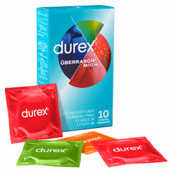 Durex 3245577, Preservativo maschile, Combinata, Trasparente, Lattice, Regolare, 56 mm