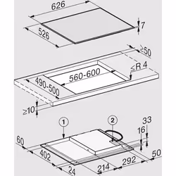 Miele KM 7221 FR piano cottura Nero Da incasso 62.6 cm Piano cottura a induzione 4 Fornello(i) - Vista aggiuntiva 5