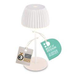 B.k.licht - Champ Mini lampada da tavolo senza fili - 1,5 w, 150 lm, ricaricabile, led, dimmerabile, touch, vincitrice del German Design Award 2025,