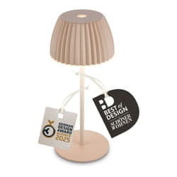 B.k.licht - Champ Mini lampada da tavolo senza fili - 1,5W, 150lm, ricaricabile, led, dimmerabile, touch, Vincitore del German Design Award 2025,