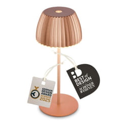 B.k.licht - Champ Mini lampada da tavolo senza fili - 1,5W, 150lm, ricaricabile, led, dimmerabile, touch, Vincitore del German Design Award 2025,