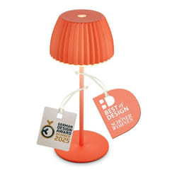 B.k.licht - Champ Mini lampada da tavolo senza fili - 1,5W, 150lm, ricaricabile, led, dimmerabile, touch, Vincitore del German Design Award 2025,