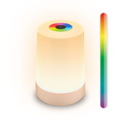 B.k.licht - Lampada da tavolo a led Lampada da tavolo a led Dimmerabile Senza fili Touch Terrazza rgb+w