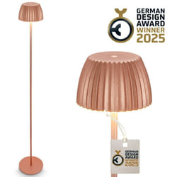 B.k.licht - Champ lampada da terra senza fili - 4,2W, 400lm, ricaricabile, led, dimmerabile, touch, vincitrice del German Design Award 2025, colore