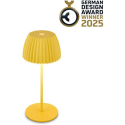 B.k.licht - Champ Mini lampada da tavolo senza fili - 1,5W, 150lm, ricaricabile, led, dimmerabile, touch, Vincitore del German Design Award 2025,