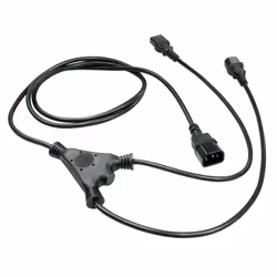 Lindy 30039 cavo di alimentazione Nero 2 m Accoppiatore C14 2 x Attacco C13