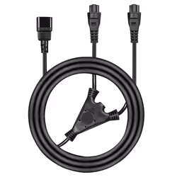 Lindy 30370 cavo di alimentazione Nero 2,5 m Accoppiatore C14 2 x accoppiatore C5