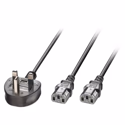 Lindy 30371, 2,5 m, 2 x Attacco C13
