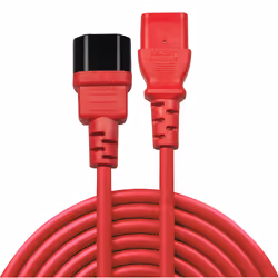 Lindy 30477 cavo di alimentazione Nero, Rosso 1 m Accoppiatore C14 Accoppiatore C13