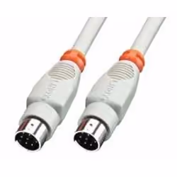 Lindy 8 Pin Mini DIN Cable 2 m, Grigio, 2 m, Maschio/Maschio, 8p Mini DIN