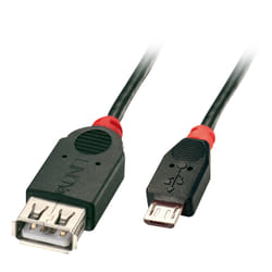 Lindy 31936 cavo USB USB 2.0 1 m Micro-USB B USB A Nero