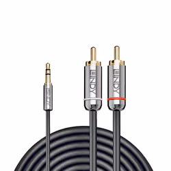 Lindy 35335 cavo audio 3 m 3.5mm 2 x RCA Antracite - Vista aggiuntiva 2