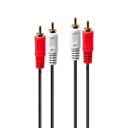 Lindy 35660 cavo audio 1 m 2 x RCA Rosso, Bianco