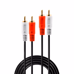 Lindy 35660 cavo audio 1 m 2 x RCA Rosso, Bianco