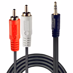 Lindy 35687 cavo audio 20 m 2 x RCA 3.5mm Nero