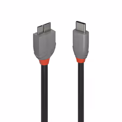 Lindy 36622, 2 m, USB C, Micro-USB B, USB 3.2 Gen 1 (3.1 Gen 1), Nero
