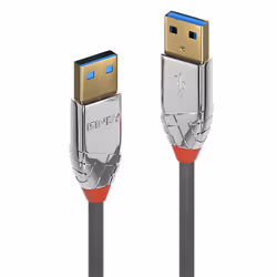 Lindy 36628, 3 m, USB A, USB A, USB 3.2 Gen 1 (3.1 Gen 1), 5 Gbit/s, Grigio