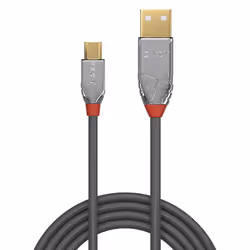 Lindy 36653 cavo USB USB 2.0 3 m USB A Micro-USB B Grigio