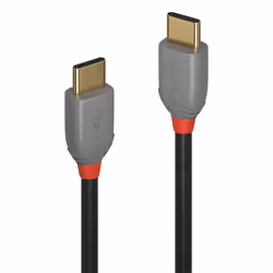 Lindy 36870, 0,5 m, USB C, USB C, USB 2.0, 0,48 Gbit/s, Nero, Grigio