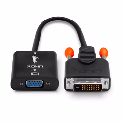Lindy 38189 cavo e adattatore video 0,1 m DVI-D VGA (D-Sub) Nero - Vista aggiuntiva 4