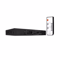 Lindy 38302, Commutatore a matrice AV, 18 Gbit/s, 4096 x 2160 Pixel, Toslink, Nero, Metallo