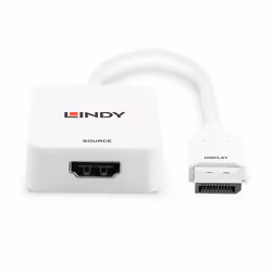 Lindy 38303 cavo e adattatore video 0,095 m HDMI tipo A (Standard) DisplayPort Bianco