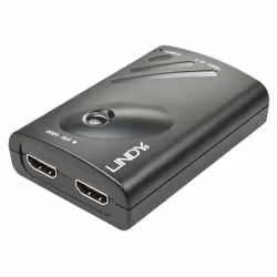 Lindy 38409, DisplayPort, HDMI, 1920 x 1080 (HD 1080), 3840 x 1080, 3840 x 2160, 1080p, 2160p, Nero, 4K Ultra HD