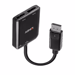 Lindy 38430, DisplayPort, DisplayPort, 21600 Mbit/s, 3840 x 2160 Pixel, Nero, Acrilonitrile butadiene stirene (ABS)