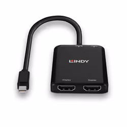 Lindy 38432 hub di interfaccia Mini DisplayPort 21600 Mbit/s Nero - Vista aggiuntiva 4
