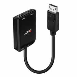 Lindy 38433, DisplayPort, 2 x HDMI, Maschio, Femmina, Dritto, Dritto
