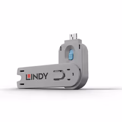 Lindy 40622, Chiave bloccaporta, USB tipo A, Blu, Acrilonitrile butadiene stirene (ABS), 1 pz, Sacchetto di politene