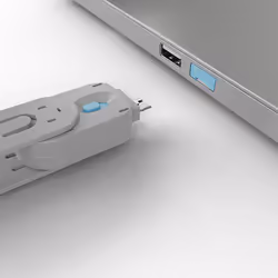 Lindy 40622 clip sicura Chiave bloccaporta USB tipo A Blu Acrilonitrile butadiene stirene (ABS) 1 pz - Vista aggiuntiva 4