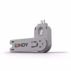 Lindy 40624, Chiave bloccaporta, USB tipo A, Bianco, Acrilonitrile butadiene stirene (ABS), 1 pz, Sacchetto di politene