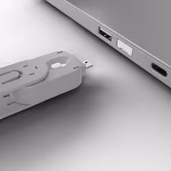 Lindy 40624 clip sicura Chiave bloccaporta USB tipo A Bianco Acrilonitrile butadiene stirene (ABS) 1 pz - Vista aggiuntiva 4