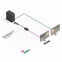 Lindy 41006 cavo e adattatore video 0,15 m VGA (D-Sub) DisplayPort Nero - Vista aggiuntiva 4