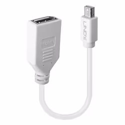 Lindy 41021, 0,15 m, Mini DisplayPort, DisplayPort, Maschio, Femmina, Bianco