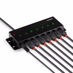 Lindy 42794 hub di interfaccia USB 2.0 Type-B 480 Mbit/s Nero - Vista aggiuntiva 5