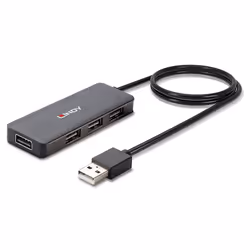 Lindy 42986 hub di interfaccia USB 2.0 480 Mbit/s Nero - Vista aggiuntiva 5