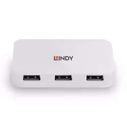 Lindy 43143 hub di interfaccia USB 3.2 Gen 1 (3.1 Gen 1) Type-A 5000 Mbit/s Bianco