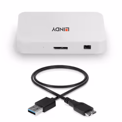 Lindy 43143 hub di interfaccia USB 3.2 Gen 1 (3.1 Gen 1) Type-A 5000 Mbit/s Bianco - Vista aggiuntiva 4