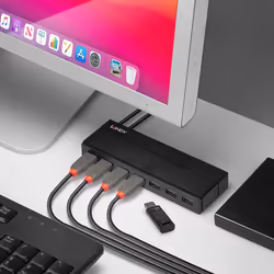 Lindy 43228 hub di interfaccia USB 3.2 Gen 1 (3.1 Gen 1) Type-A 5000 Mbit/s Nero - Vista aggiuntiva 5