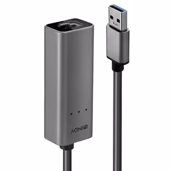 Lindy 43313, USB-A, RJ-45, 0,27 m, Argento